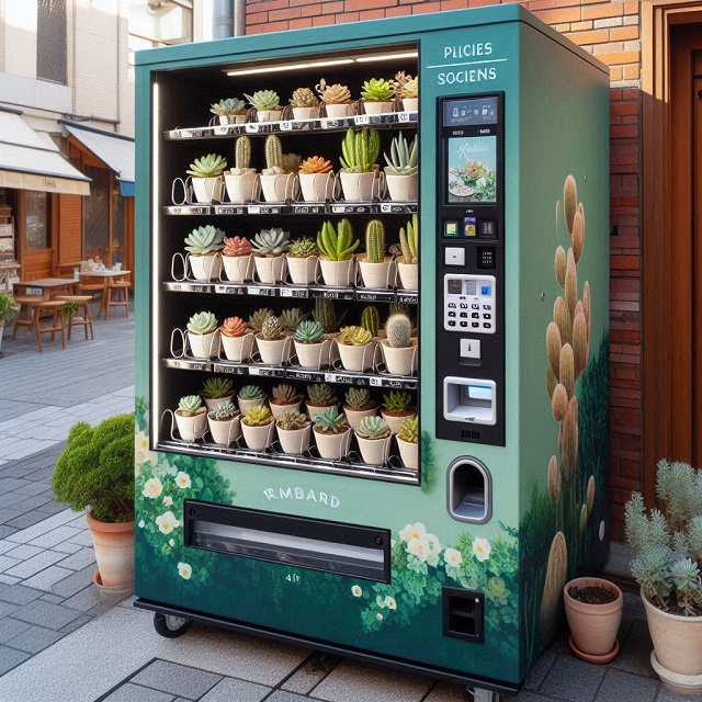 多肉植物の自販機