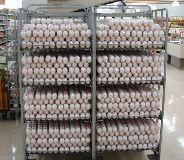 ロールインナーに満載された卵