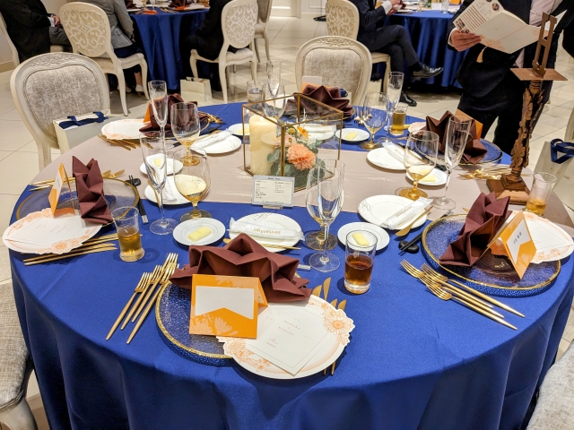 結婚披露宴のテーブル